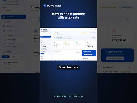 Add a product with a tax rate — reel