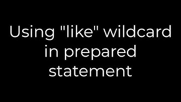 Java :Using "like" wildcard in prepared statement(5solution)