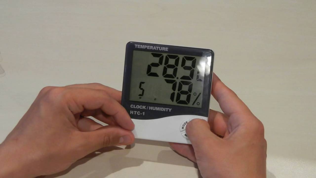 Цифровой гигрометр-термометр (термогигрометр) HTC-1. Видеообзор