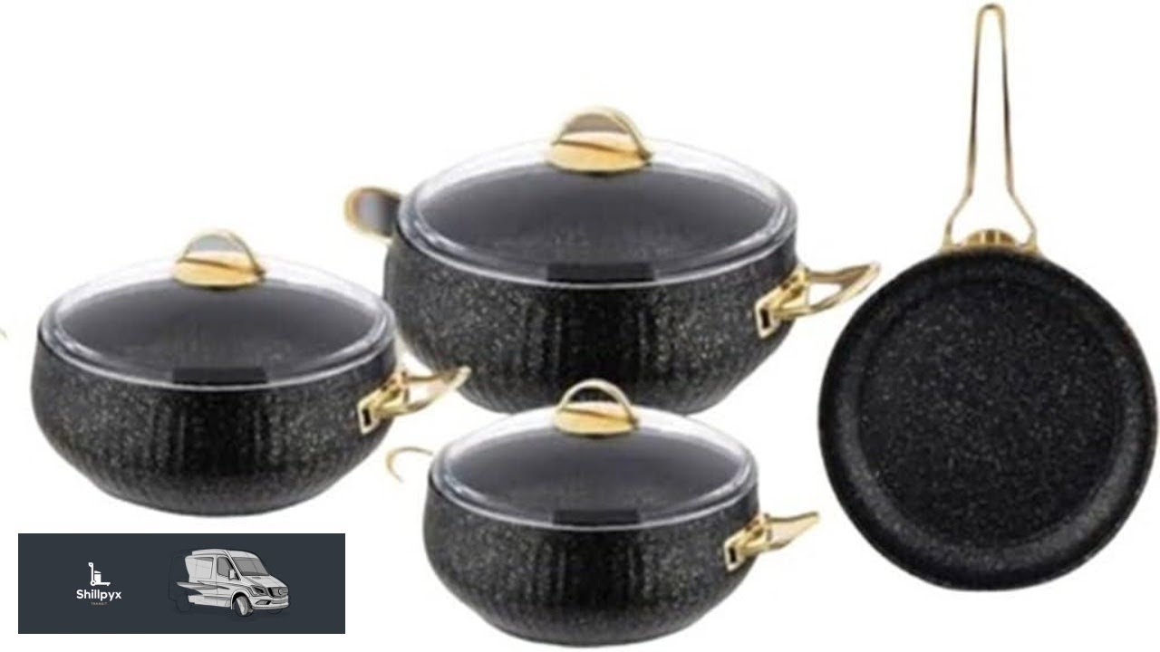 Cookware Pots And Pans 7 Piece Cookware Set With Granite Lid Coating