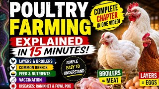 Poultry Farming Explained in 15 Minutes | Layers, Broilers, Feed & Diseases | Animal Husbandry