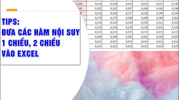 Tips: Hàm Nội suy 1 chiều, 2 chiều trong Excel
