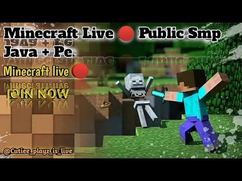 Minecraft Live 🔴 Public Smp Java + Pe| Public minecraft server | # ...