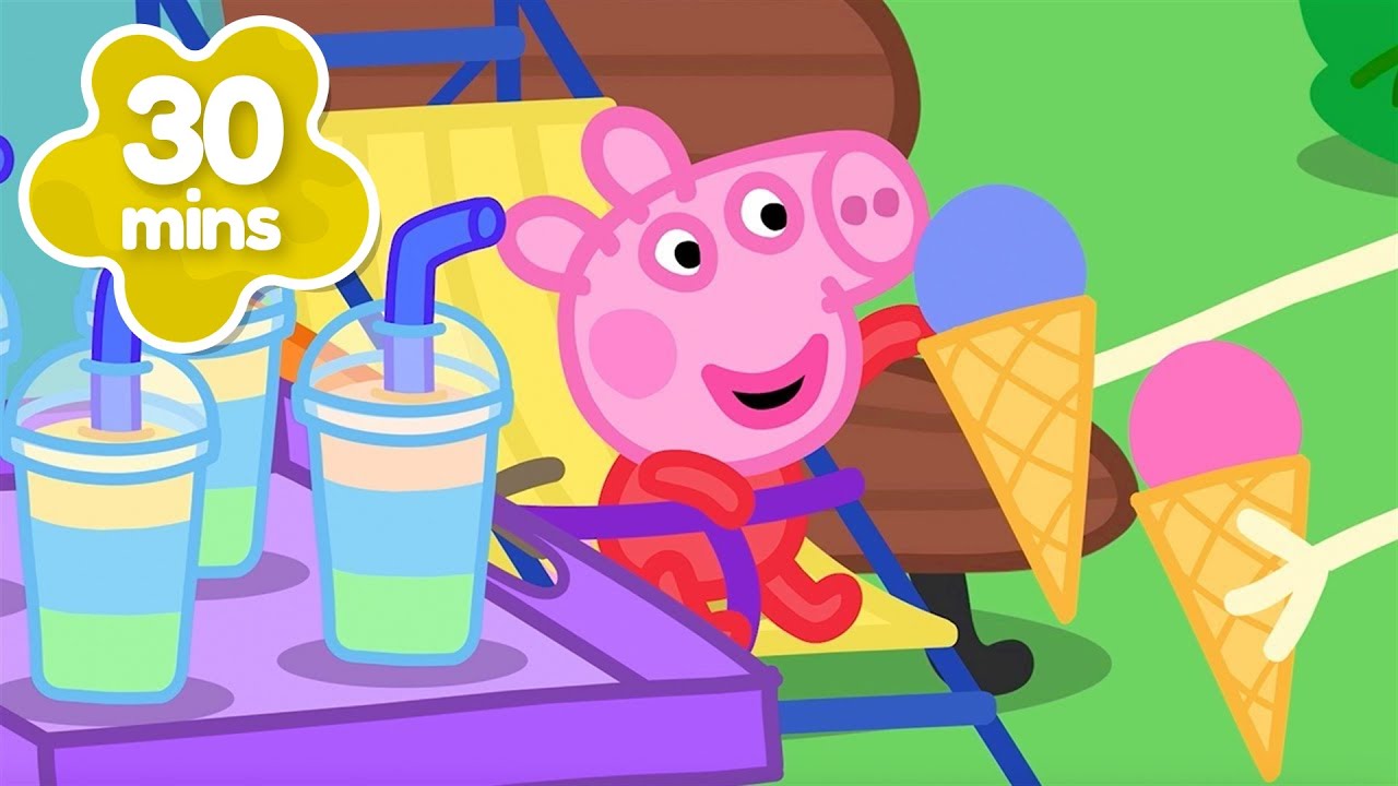 Baby Peppa's FIRST Ice Cream 🍦 EPIC Food FIGHT! 🥤 Peppa Pig Tales Full Episodes | 30 Mins