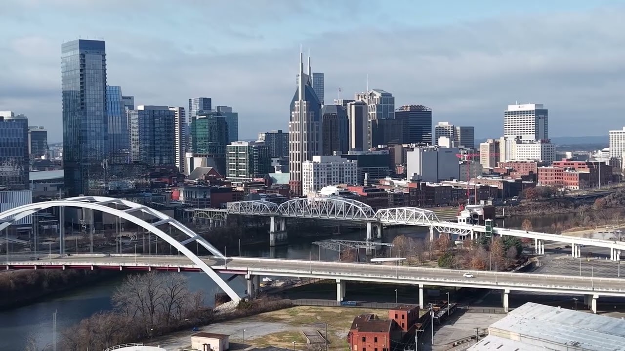 Downtown Nashville December 2025 Drone Video