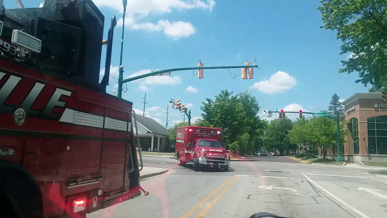 Zionsville Fire department running 2 different runs close together (see