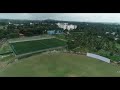 The sports school aerial drone view