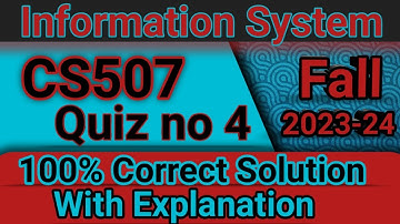 CS507 Quiz 4 Solution Fall 2023-24 || cs507 quiz 4 solution ||fall 2023-24 #vuquiz #learningpoints
