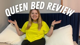 SHA CERLIN Queen Size Velvet Bed Frame with Tufted Wingback Headboard Product Review Furniture