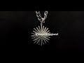 White Gold Natural Diamond Sun Aura Pendant