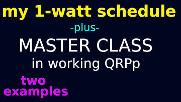 my 1-watt QRP Schedule + QRPp with KD2E and W4DHW