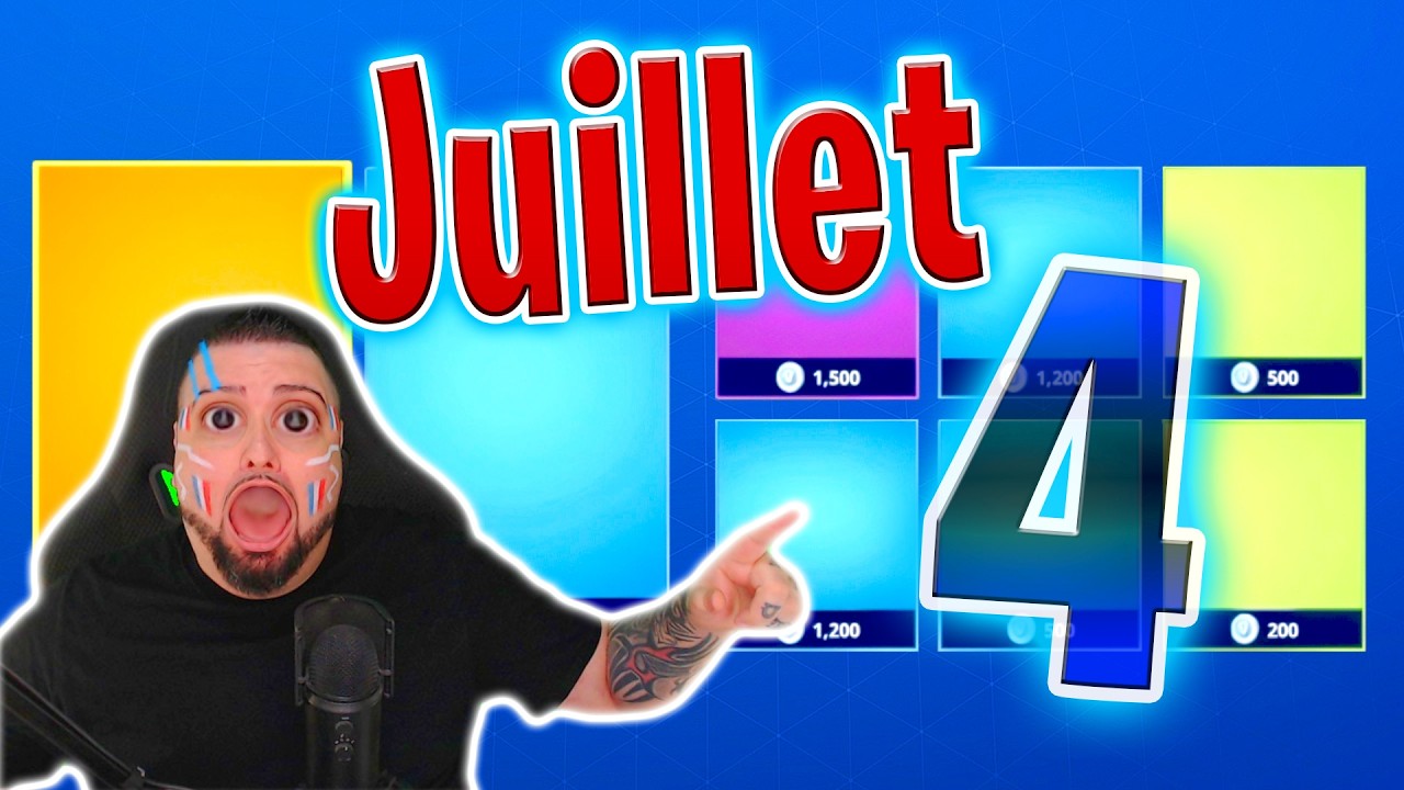 BOUTIQUE FORTNITE D’AUJOURD’HUI (4 Juillet 2026) 💙🥳 (Boutique du jour)