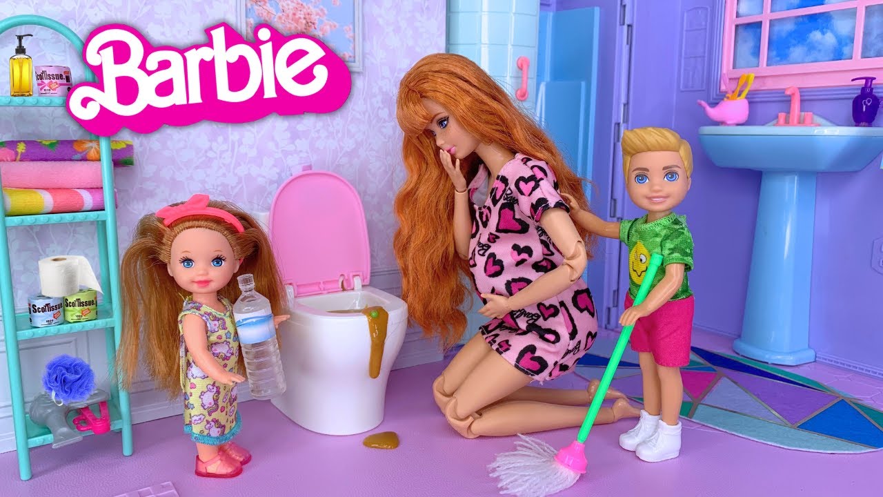 Barbie & Ken Doll Family Get Well Routine - Barbie is Sick