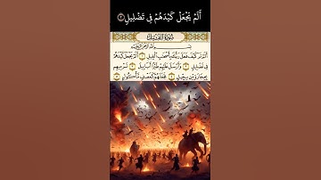 سورة الفيل كاملة { أَلَمْ تَرَ كَيْفَ فَعَلَ رَبُّكَ بِأَصْحَابِ الْفِيلِ } | القارئ فارس عباد