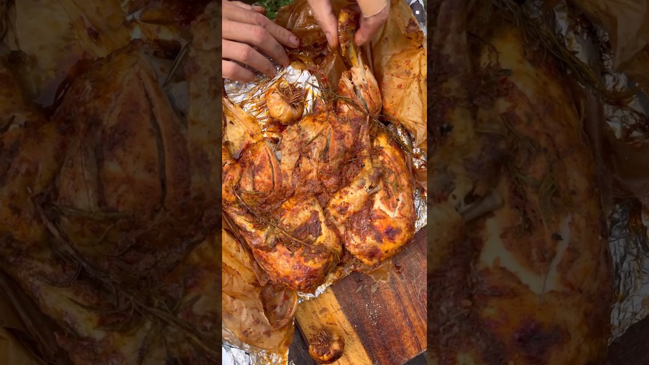 &Ccedil;amurda tavuk pişirme tekniği.. #nature #outdoorcooking #chef #chicken #shorts