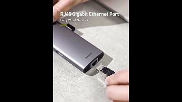 BASEUS Gleam Docking USB Hub Type C 6in1 HDMI 4K LAN PD 100W