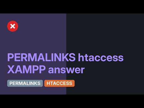 Wordpress: xammp server permalink by postname not working