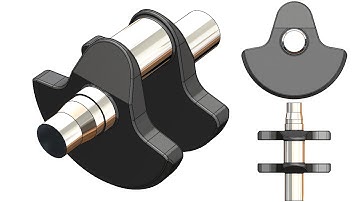 5: SolidWorks Tutorial #0005: single cylinder engine basic crankshaft