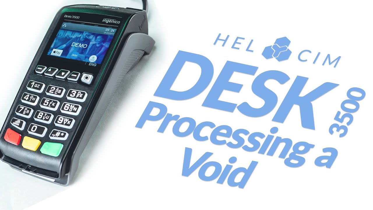 How to Process a Void on the Ingenico Desk 3500 Credit Card Terminal