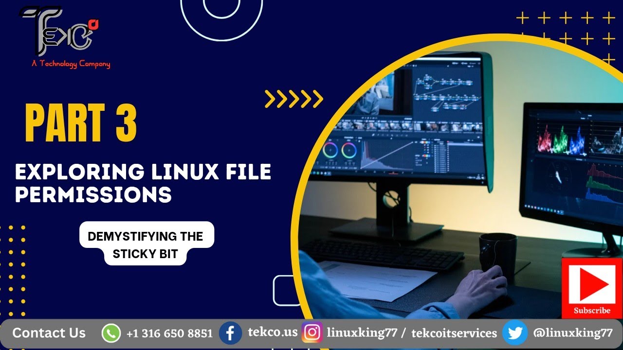 Linux File Permissions Part 3 | Demystifying the Sticky Bit | @tekco77 ...
