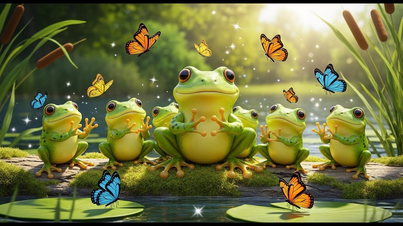 Five Little Speckled Frogs | Fun Nursery Rhyme for Kids | Counting Song ...
