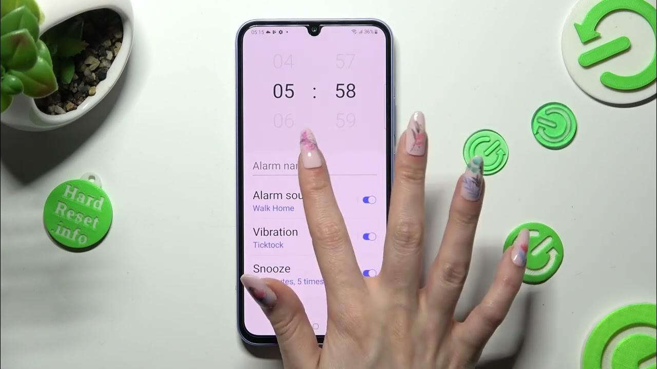 How to Set Up Alarm Clock on Samsung Galaxy A34 YouTube