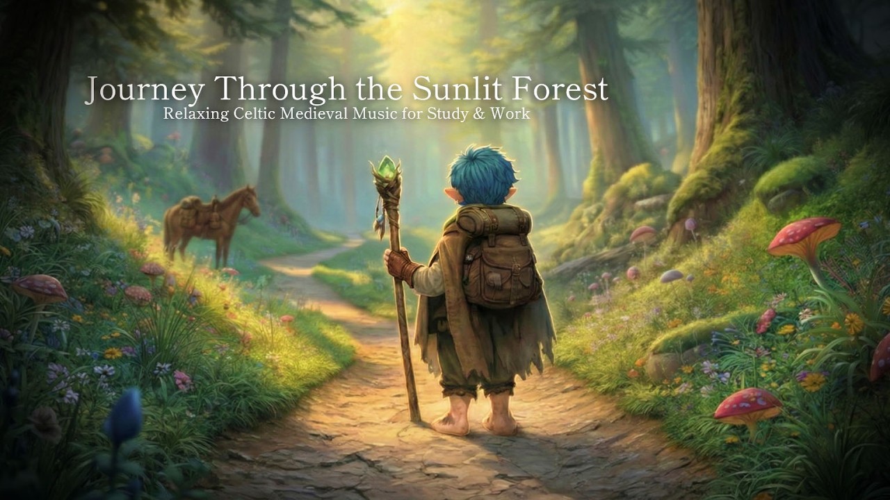 Relaxing Celtic Medieval Music for Study & Work | Journey Through the Sunlit Forest