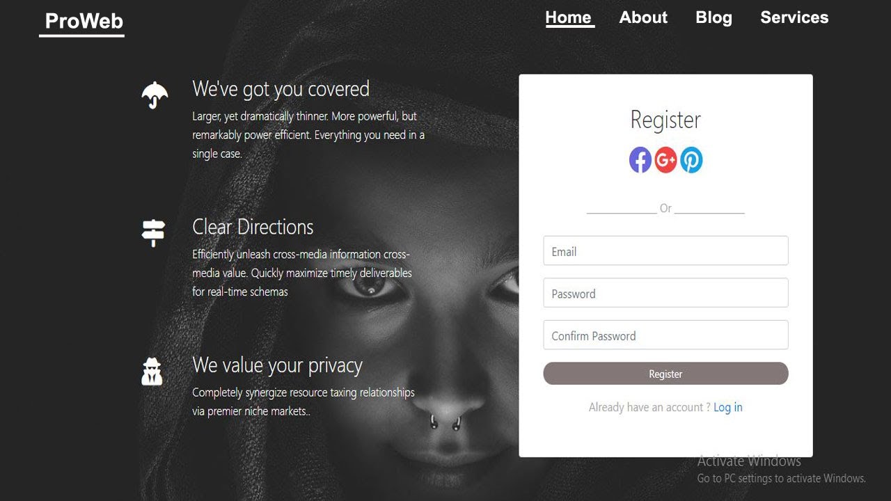 How to create registration form in bootstrap 4 || Registration Page in ...