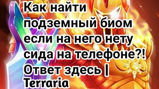Как найти подземный биом если на него нету сида на телефоне?! Ответ здесь | Terraria
