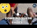 S5e122 combing suede shoes asmr shoeshine faustoarizmendi