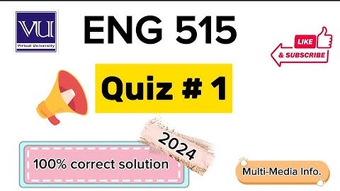 ENG515 Quiz # 1 Solution 2024 || eng515 quiz 1 new 100% correct solution  current 2024 ||
