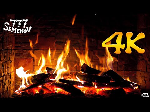 Relax By The Burning Fireplace 4K | Камин 4К | Звуки Огня | Камин | Огонь | Заставка Камин |