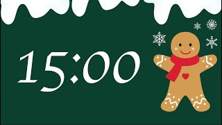 15 Minute Happy Gingerbread Timer (Festive Synth Tones at End)