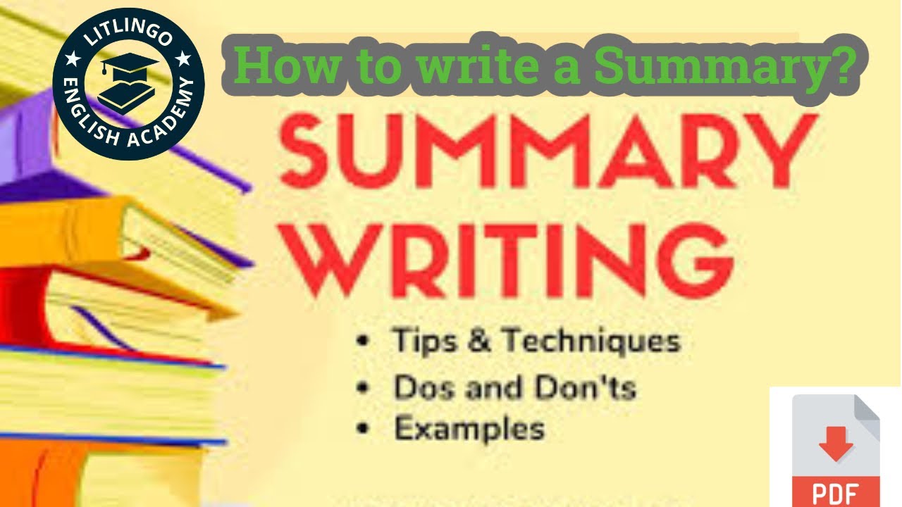Summary Writing | How to write a Summary - YouTube
