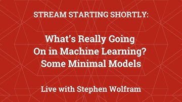 Stephen Wolfram Readings: What’s Really Going On in Machine Learning? Some Minimal Models
