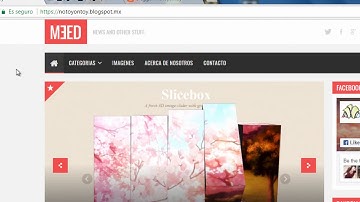 Plantilla con SLIDER DE IMAGENES para blogger - parte 3 (MENU DESPLEGABLE)