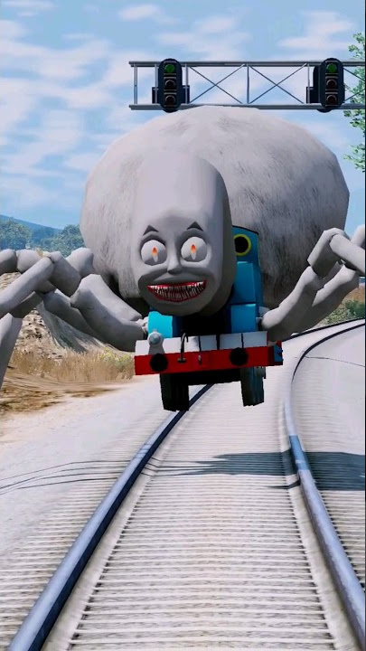 SPIDER THOMAS meet THOMAS THE TRAIN #Shorts