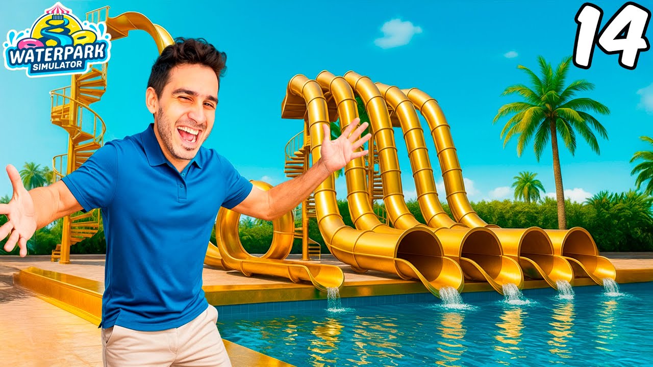 Zona VIP de Lujo 💎💦 con Piscinas, Baños y Duchas de Oro 🔥 WaterPark Simulator #14