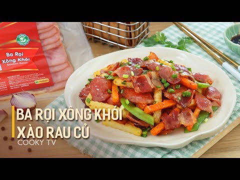 #CookyVN - Cách làm BA RỌI XÔNG KHÓI XÀO RAU CỦ nhanh - gọn - lẹ cho bữa cơm gia đình -