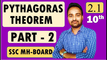 SSC Class 10  Geometry | Pythagoras Theorem | Practice Set 2.1 | Part 2