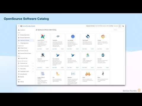 Deploy Open Source Tools on Kubernetes with Service Foundry Console
