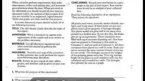 Writing a Lab Report  Video Explanation 2 1 2 minutes 1