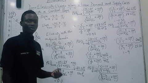 Is elasticity constant along a linear demand curve?