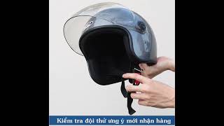 Mũ bảo hiểm 3/4 đầu kính dài