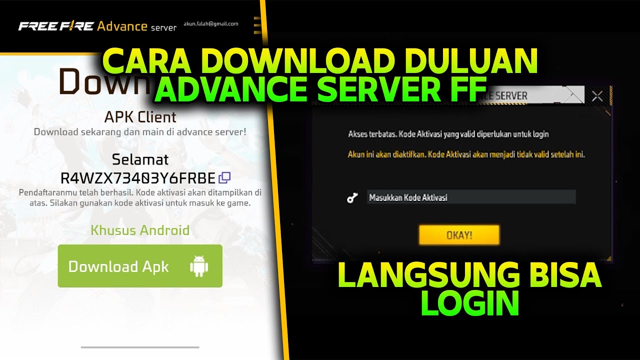 CARA DOWNLOAD DULUAN ADVANCE SERVER FF TERBARU !! YouTube