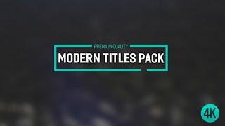 Modern Titles Pack II (Top After Effects Templates)