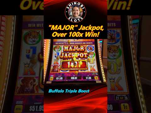 "MAJOR" Jackpot? Over 100x Buffalo Triple Boost Win! #shinobislots #shorts #shortfeed