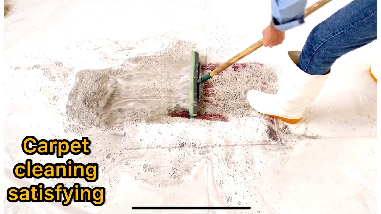 Carpet cleaning satisfyingOne of the dirtiest and blackest carpets the