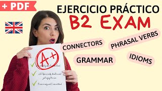 Cuantas te sabes Examen de ingles B2 Ejercicio PDF con gramatica phrasal verbs y