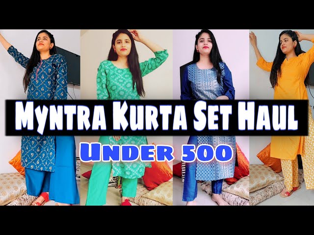 𝐌𝐲𝐧𝐭𝐫𝐚 𝐊𝐮𝐫𝐭𝐢 𝐇𝐚𝐮𝐥 * under ₹500 myntra kurti haul 2021 /  𝗠𝘆𝗻𝘁𝗿𝗮 𝗛𝗮𝘂𝗹 | Soumya Panda | - YouTube